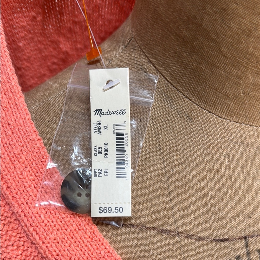 Madewell Coral Button-Up Cardigan - Picture 5 of 10